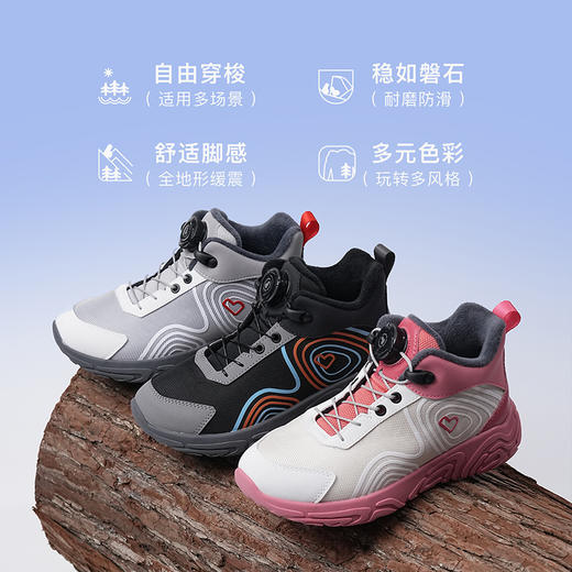 TY 小蓝羊25冬季新品儿童加绒运动鞋男女童户外防滑保暖靴子-探迹 商品图4