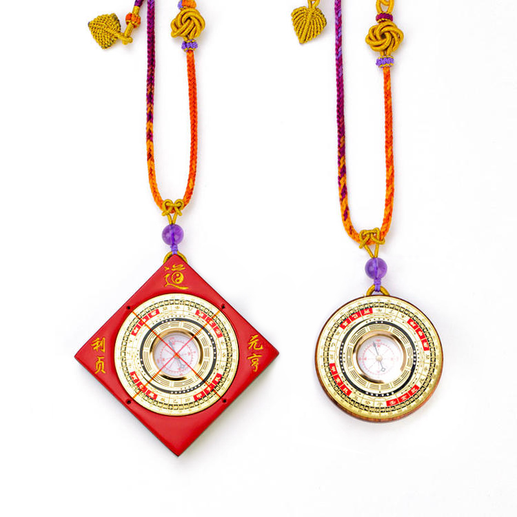 九紫吉庆 绳结圆满喜气小罗盘
