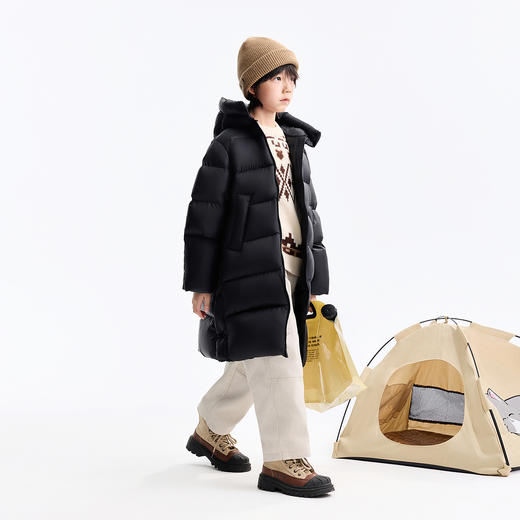 男女童加长款羽绒服冬季新款安奈儿童装EM545609 商品图6