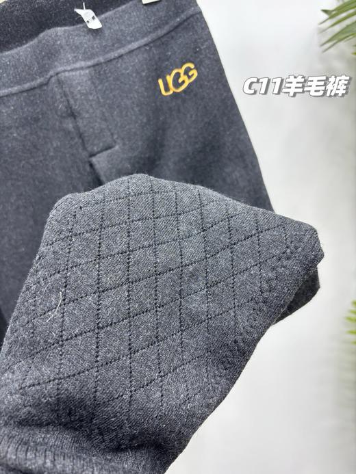 D111377冬新款加绒加厚护腰护膝一体羊毛裤男女款 商品图5