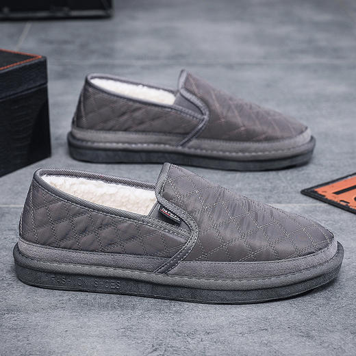 D111303冬季男士一脚蹬雪地鞋2025新款低帮加绒保暖棉鞋 商品图3