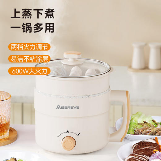 艾贝丽多功能电煮锅（带蒸笼）ABL-DZG152 商品图0