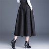 QYM 2569-Y毛呢花苞裙松紧高腰半身裙厚款中长款时尚气质A字裙 商品缩略图2