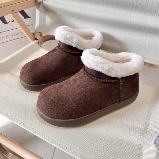 D111310冬季新品加绒加厚东北厚底防滑保暖短靴女 商品图3