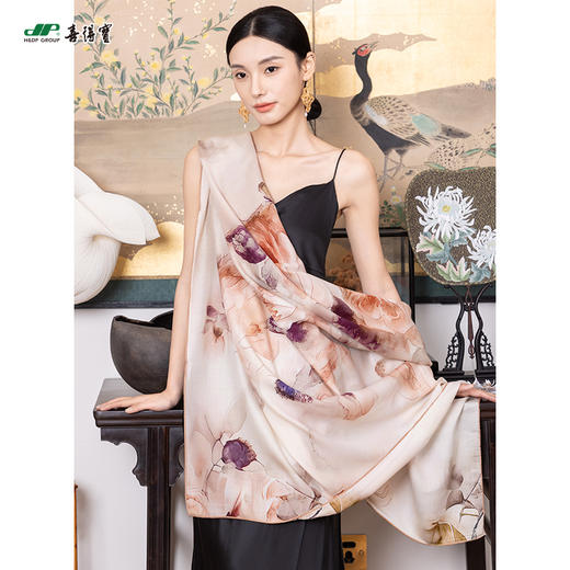 喜得宝秋冬款双面繁宇之境·丝毛大方巾百搭披肩130cm*130cm 商品图6