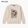 PINLI品立2025秋冬新款潮牌字母印花圆领卫衣男宽松套头休闲上衣BG253109016 商品缩略图3