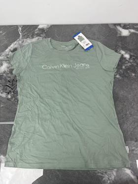 瑕疵Calvin Klein jeans/CK 女士夏季圆领短袖T恤