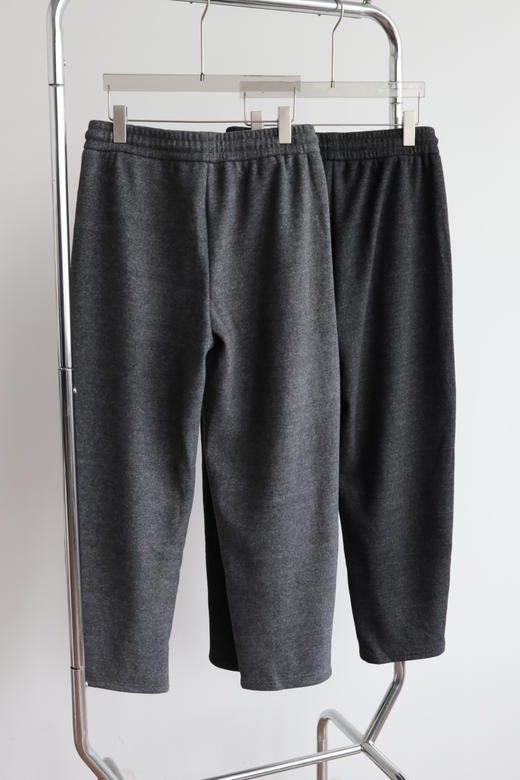 C.G 大额 澳毛混纺毛呢加绒弯刀直筒9.5分长裤 WK842 商品图3