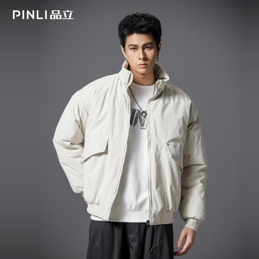 PINLI品立2025冬季新款潮牌立领飞行棉衣男士工装风宽松棉服外套GD253105188 商品图2
