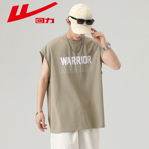 回力纯棉T恤男士2025夏季新款美式复古重磅背心宽松潮流无袖上衣 商品图5