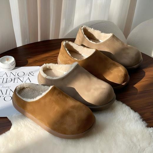 【分销】（内里较厚 建议卡码往大拍）冬日慵懒风小土豆  XGXC加绒穆勒鞋勃肯鞋  露脚跟一脚蹬  冬日保暖  短途出行便捷 商品图0