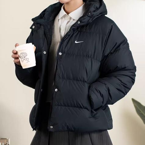 NIKE耐克女装黑色短款连帽羽绒服25秋冬运动休闲保暖厚外套IH0728-010 商品图1