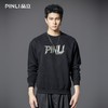 PINLI品立2025秋冬新款潮牌立体字母印花卫衣男宽松套头休闲上衣BG253109013 商品缩略图0