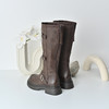 经典鲨2025年冬季专柜新品百搭圆头加绒潮酷长筒靴骑士靴女KW178-558101 商品缩略图1