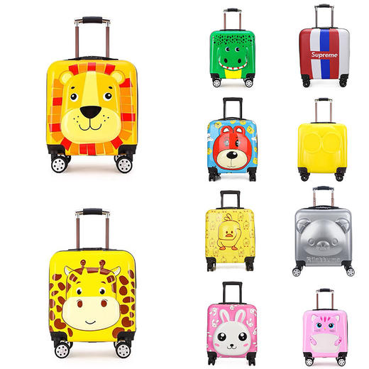 送表情贴【经典百搭❗️静音随行】儿童拉杆箱18寸可爱卡通行李箱万向轮礼品旅行箱密码登机箱。ja 商品图2