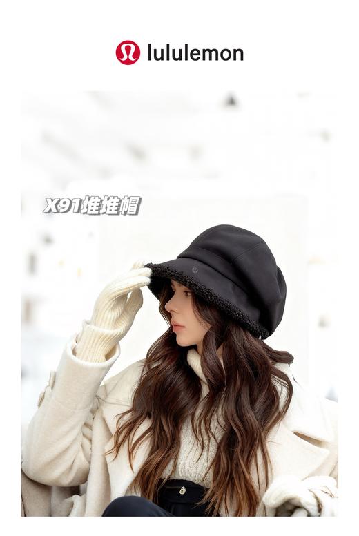 D111360羊羔加厚加绒款渔夫帽加深加宽超显脸小素颜神帽 商品图11