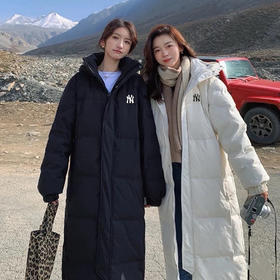 MLB/NY洋基队情侣连帽长款羽绒服  ️白鸭绒