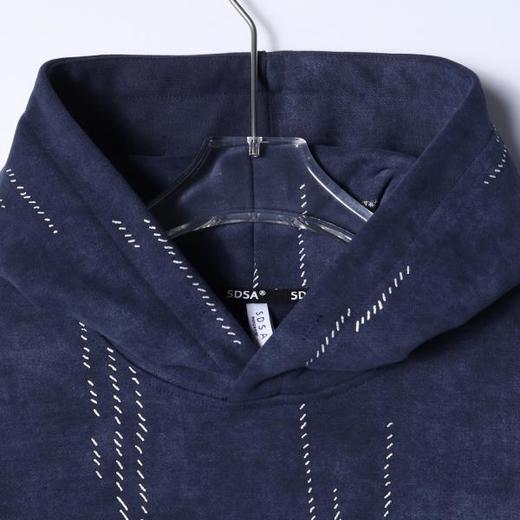 WY1359SDSA男士秋冬新款痞帅男装潮牌扎染滴胶连帽情侣百搭宽松套头上衣 商品图2