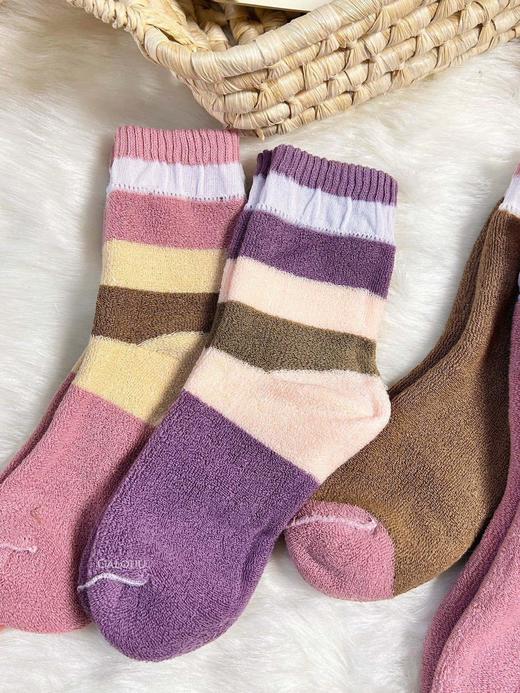 D111353一组八双装秋冬加厚毛圈中筒袜男女同款 商品图9