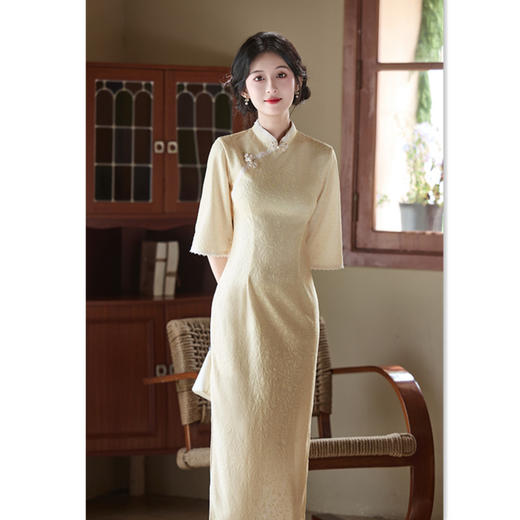 京派改良倒大袖新中式旗袍2025新款年轻少女民国风春秋季11512 商品图0