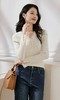 D111315冬季新款v领蕾丝拼接针织衫羊毛显瘦针织上衣 商品缩略图8