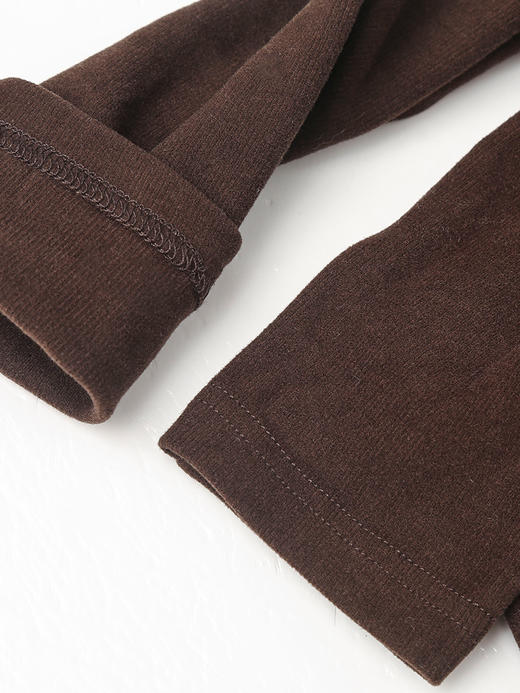 深棕色亨利领针织连衣裙，排扣设计 + 修身版型 + 软糯质感，承包你冬日通勤与约会的温柔气质与保暖穿搭 商品图4