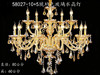 58027-10+5琥珀色玻璃水晶灯（运费自理） 商品缩略图0