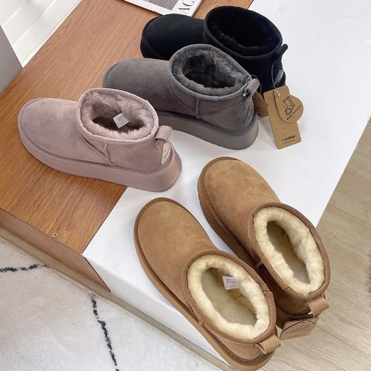 100%羊毛【澳洲品牌】EVERAU羊毛短筒厚底经典雪地靴  A-5559 商品图2