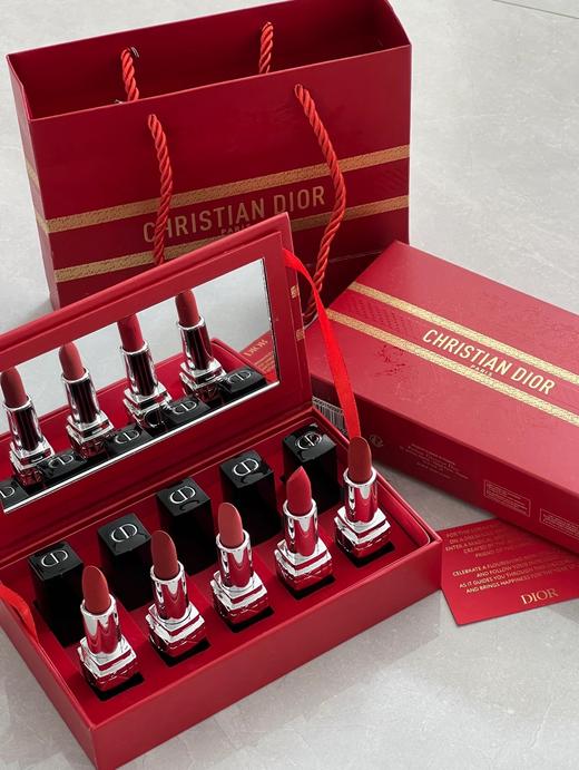 【保税仓直发·全球购】DIOR迪奥烈焰条纹口红五件套1.5g*5只礼盒装（#999丝绒#720丝绒#777丝绒#772丝绒#840丝绒） 商品图2