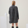 谜底格子连衣裙长袖2025年冬季新品复古立体花卉宽松女254ML1696 商品缩略图2