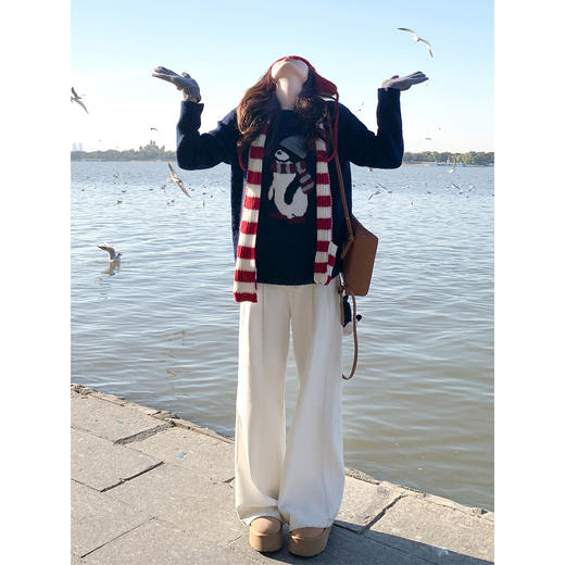 <曾小咸推荐> 现货秒杀！微信超特价！圆领套头毛衣女针织衫 日常179.99 立减90 秒杀89.99！ 商品图3