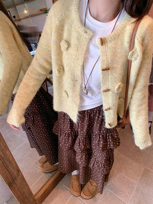 <曾小咸推荐> 现货秒杀！微信超特价！立体花朵针织开衫 日常189.99 立减100 秒杀89.99！！碎花半身裙 秒杀89.99！ 商品图6