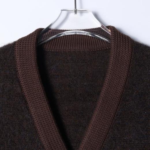 89006SDSA男士秋冬新款痞帅男装简约撞色针织开衫纽扣V领毛衣百搭时尚 商品图2