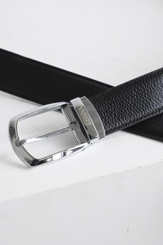 杰尼男士臻皮荔枝纹腰带。礼盒装 PJ040 商品图4