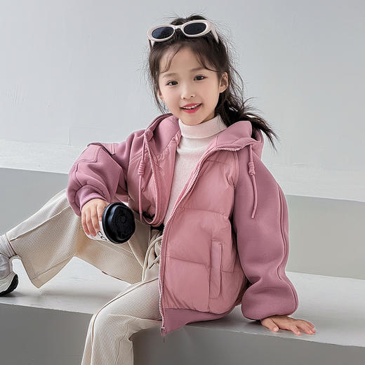 儿童羽绒服男女童2025新款冬装外套宝宝连帽保暖中大童轻校服神器 商品图2