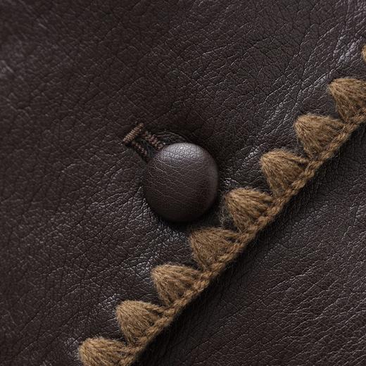 「高货wl」全新升级【铂金会员441/天猫599/差价158】(99308)洛诗琳2025秋冬气质通勤蛋白皮马甲外套直筒半身裙两件套 商品图3