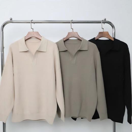 杰*亚同款 SUSX意式老钱剪刀领羊毛针织衫S0246206（下单3-7天发货） 商品图4