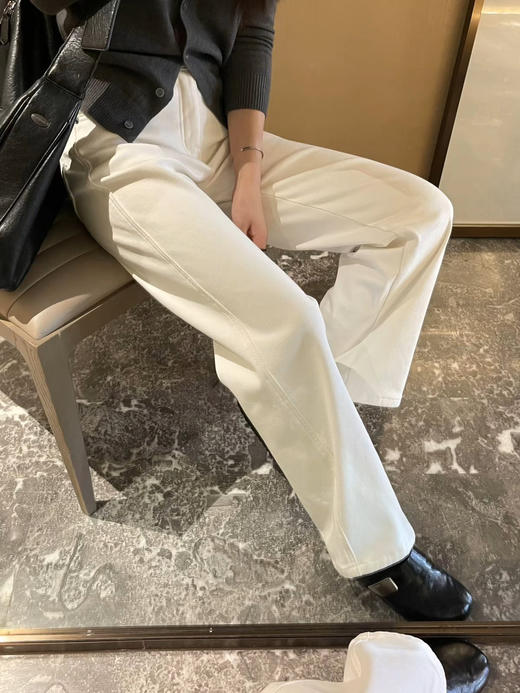 8111301 之禾白加绒阔腿裤牛仔裤 商品图0