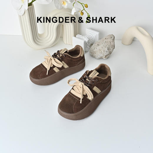 经典鲨2025冬季专柜新品厚底时尚拼色系带加绒休闲鞋棉鞋女KW316-558111 商品图0