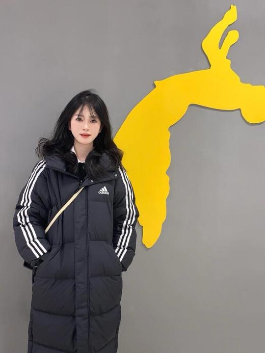 D111323男女情侣款中长款连帽羽绒棉连帽棉服 商品图2