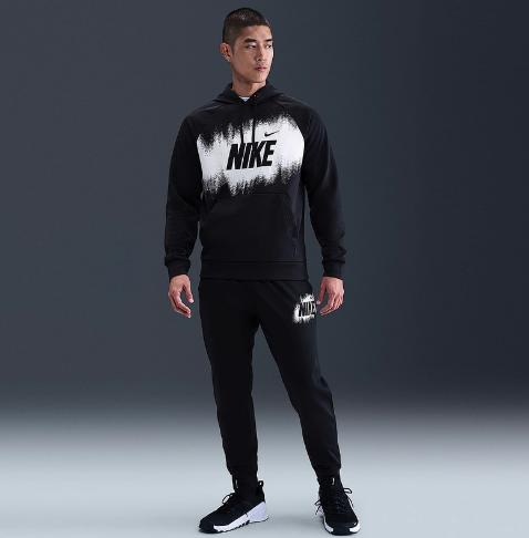 NIKE耐克男卫衣图案加绒连帽衫25冬新款保暖针织套头衫HV4063-010 商品图3