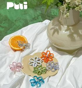 4楼Eubelle欧蓓 puui原创生活繁花系列—镂空花朵醋酸发夹 活动价：49元