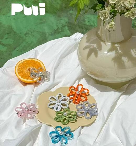 4楼Eubelle欧蓓 puui原创生活繁花系列—镂空花朵醋酸发夹 活动价：49元 商品图0