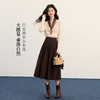 【11/14新品】熙世界复古咖啡色灯芯绒半身裙女秋冬美拉德高腰中长款a字裙伞裙 商品缩略图2