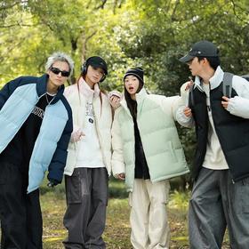 Schenvega情侣宽松百搭拼接撞色棉衣外套A87-DQC5368