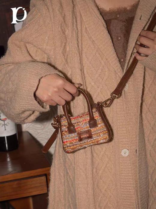 4楼Eubelle欧蓓 puui原创设计秋冬耳机包 女生草编复古可斜挎包 活动价：189元 商品图2