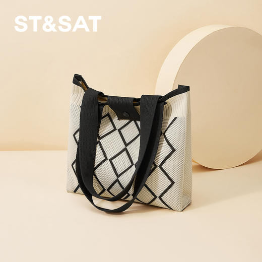 星期六通勤都市大容量撞色托特包SSD521A0FL 商品图2