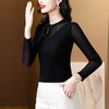 妈妈打底衫秋装新款内搭，中年女士高领蕾丝上衣KQL-C302N1552 商品缩略图1