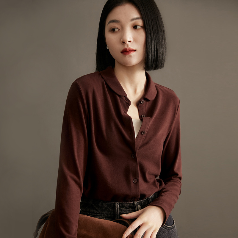 ORIGNAL&CO元宝领双面德绒衬衫，280g双面德绒，体感毛暖舒适，上身优雅大方【3-5天发货，周末顺延】