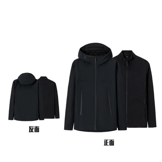 【山锋】安踏冠军户外系列加绒冲锋衣三合一男防水外套152510607 商品图1